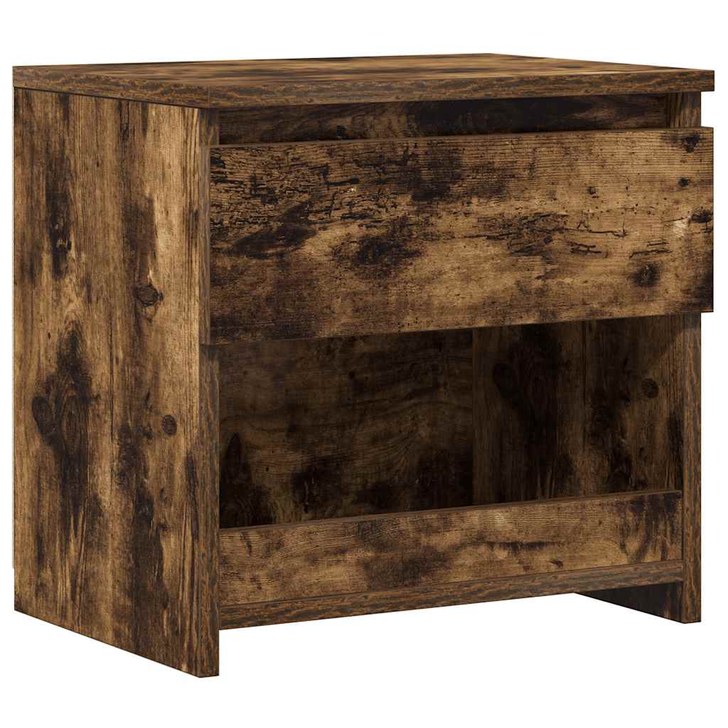 Comodino Rovere Fumo 40x30x39 cm Legno Ingegnerizzato - homemem39