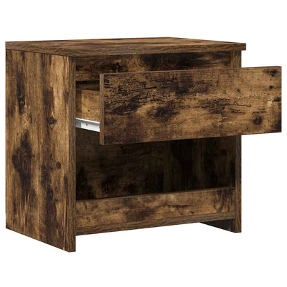 Comodino Rovere Fumo 40x30x39 cm Legno Ingegnerizzato - homemem39