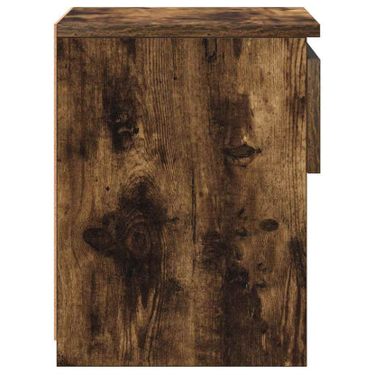 Comodino Rovere Fumo 40x30x39 cm Legno Ingegnerizzato - homemem39