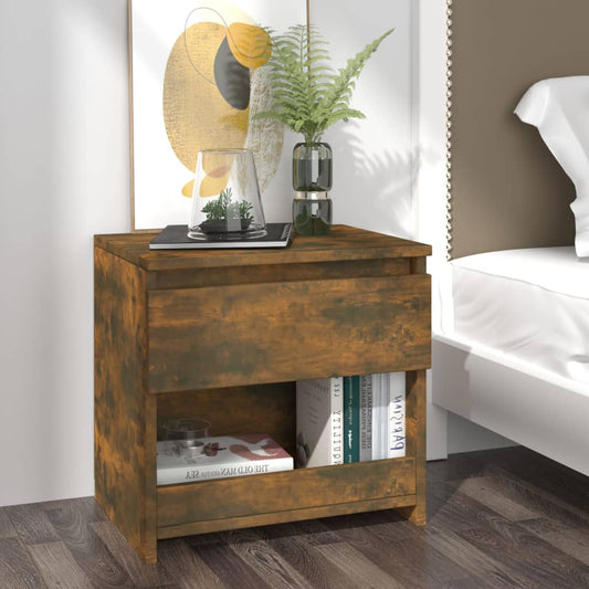 Comodini Rovere Fumo 2pz 40x30x39 cm Legno Ingegnerizzato - homemem39