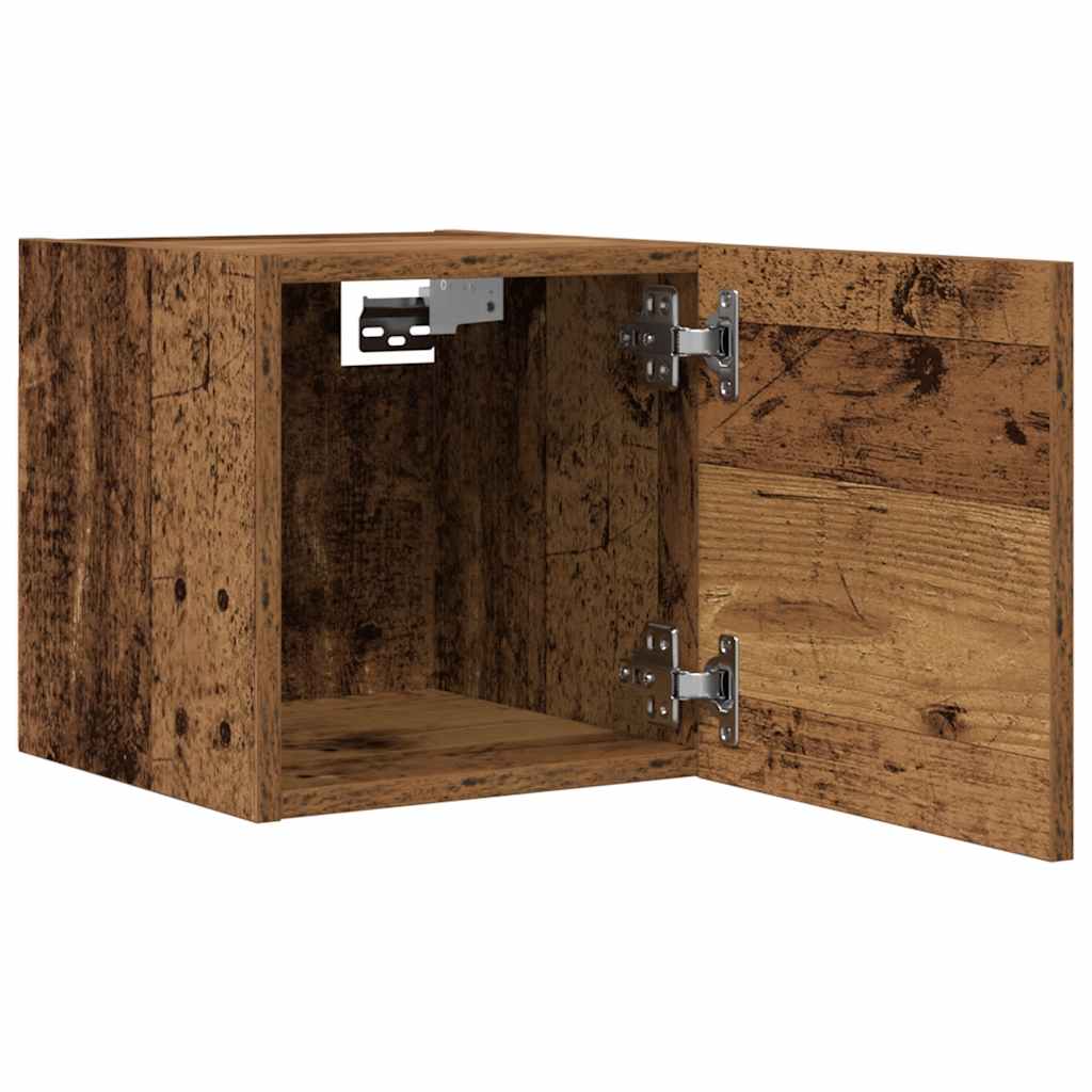 Armadietto TV Montato a Parete Rovere Fumo 30,5x30x30 cm - homemem39