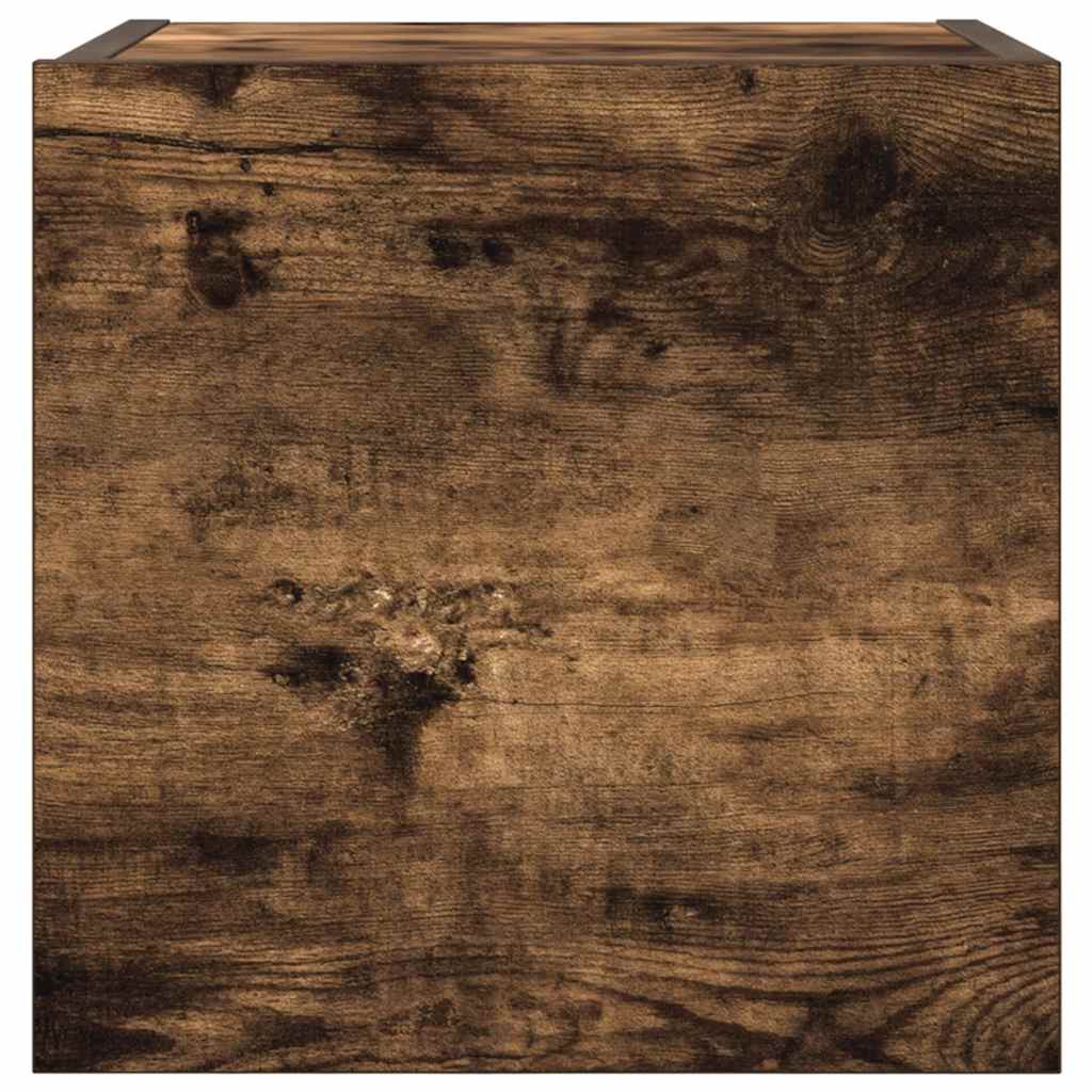 Armadietti TV Montati a Parete 2pz Rovere Fumo 30,5x30x30 cm | homemem39