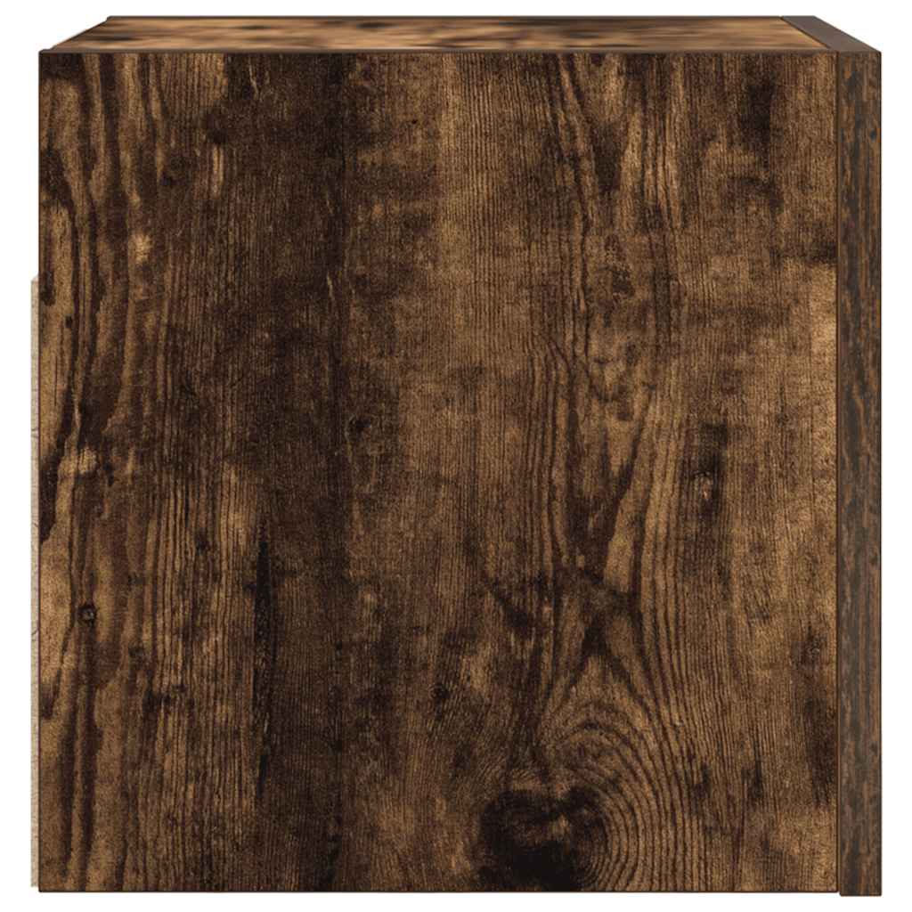 Armadietti TV Montati a Parete 2pz Rovere Fumo 30,5x30x30 cm | homemem39