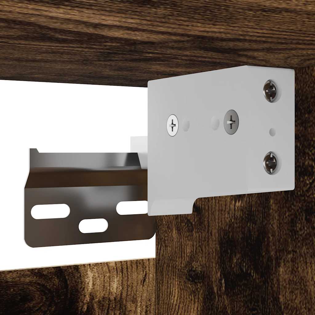 Armadietti TV Montati a Parete 2pz Rovere Fumo 30,5x30x30 cm | homemem39