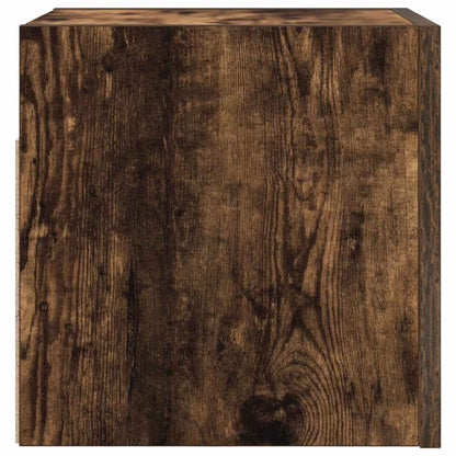 Armadietti TV Montati a Parete 4pz Rovere Fumo 30,5x30x30 cm - homemem39