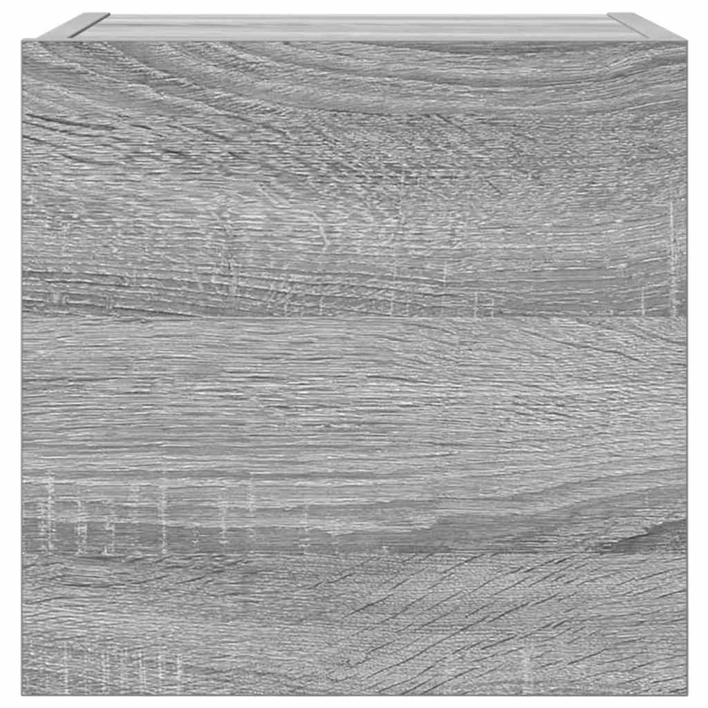 Armadietti TV Montati a Parete 2pz Grigio Sonoma 30,5x30x30 cm