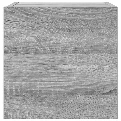 Armadietti TV Montati a Parete 2pz Grigio Sonoma 30,5x30x30 cm
