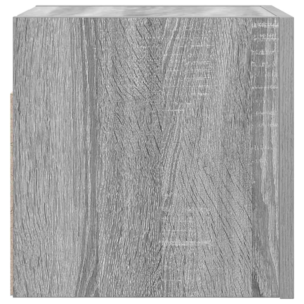 Armadietti TV Montati a Parete 2pz Grigio Sonoma 30,5x30x30 cm