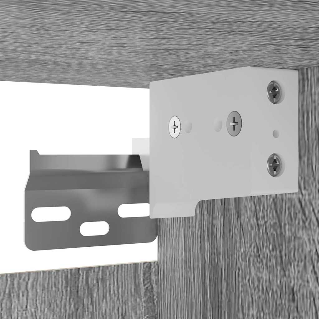 Armadietti TV Montati a Parete 2pz Grigio Sonoma 30,5x30x30 cm