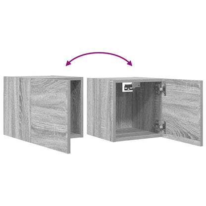 Armadietti TV Montati a Parete 4 pz Grigio Sonoma 30,5x30x30 cm - homemem39