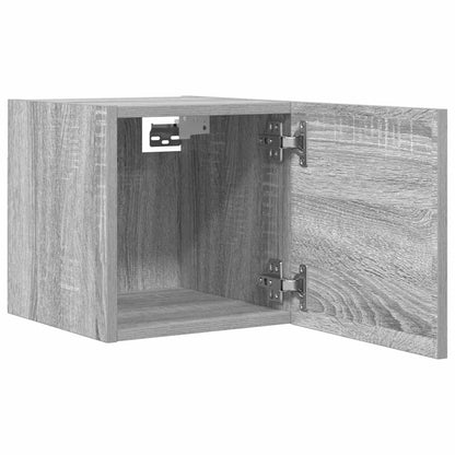 Armadietti TV Montati a Parete 4 pz Grigio Sonoma 30,5x30x30 cm - homemem39