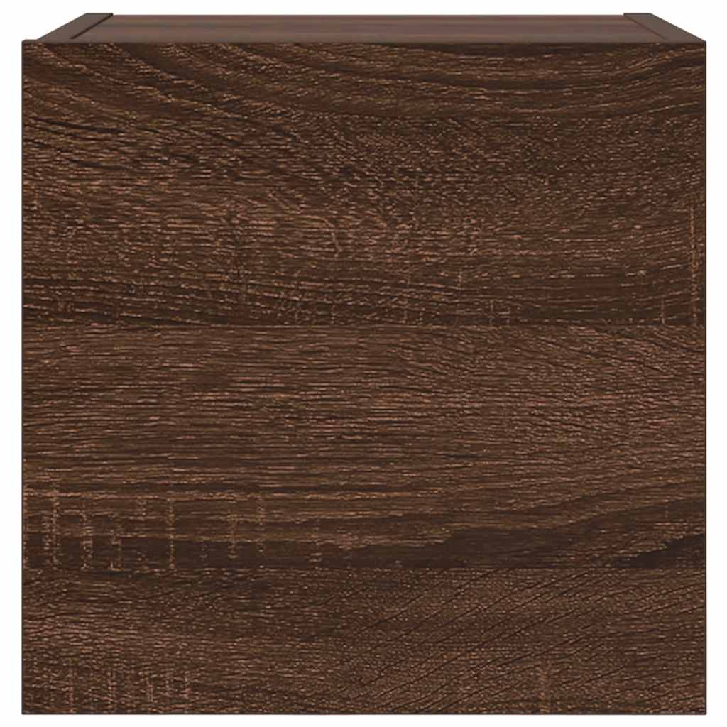 Armadietti TV Montati a Parete 2pz Rovere Marrone 30,5x30x30 cm - homemem39