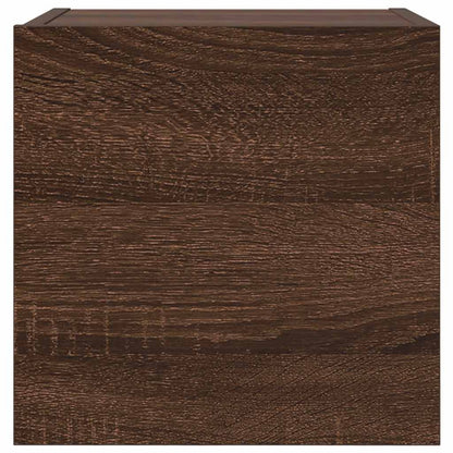 Armadietti TV Montati a Parete 2pz Rovere Marrone 30,5x30x30 cm - homemem39