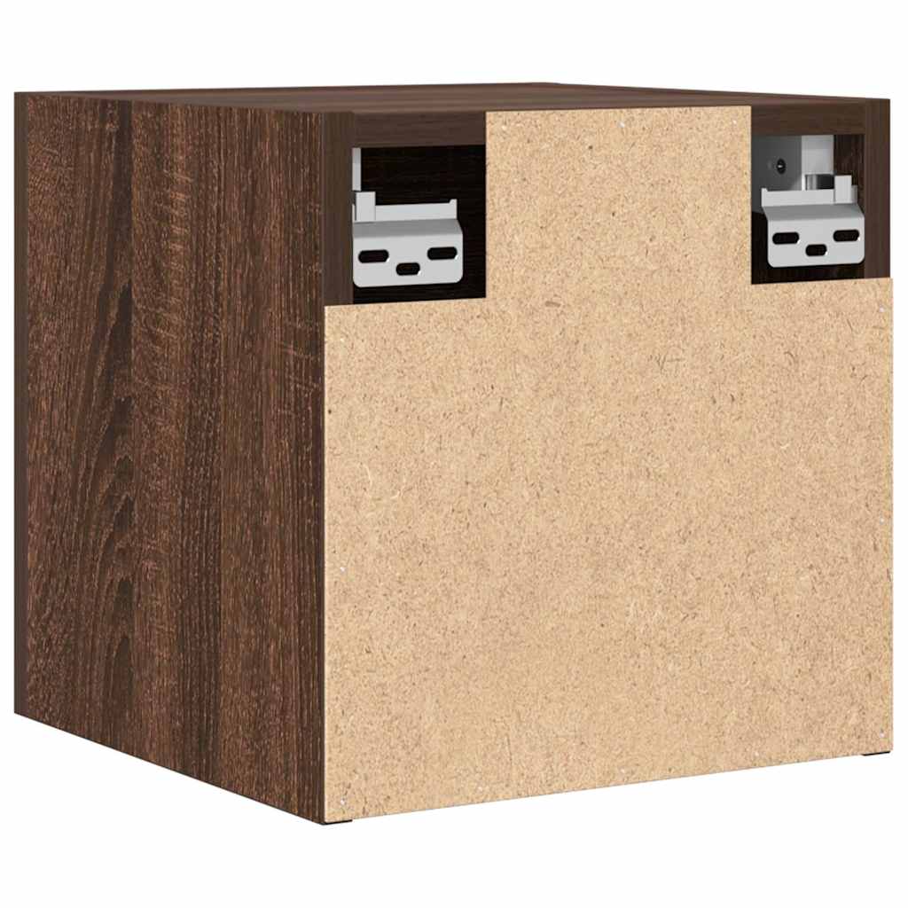 Armadietti TV Montati a Parete 2pz Rovere Marrone 30,5x30x30 cm - homemem39