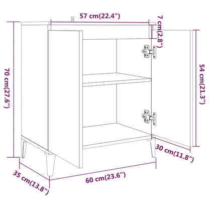 Credenza Grigio Sonoma 60x35x70 cm in Legno Ingegnerizzato - homemem39