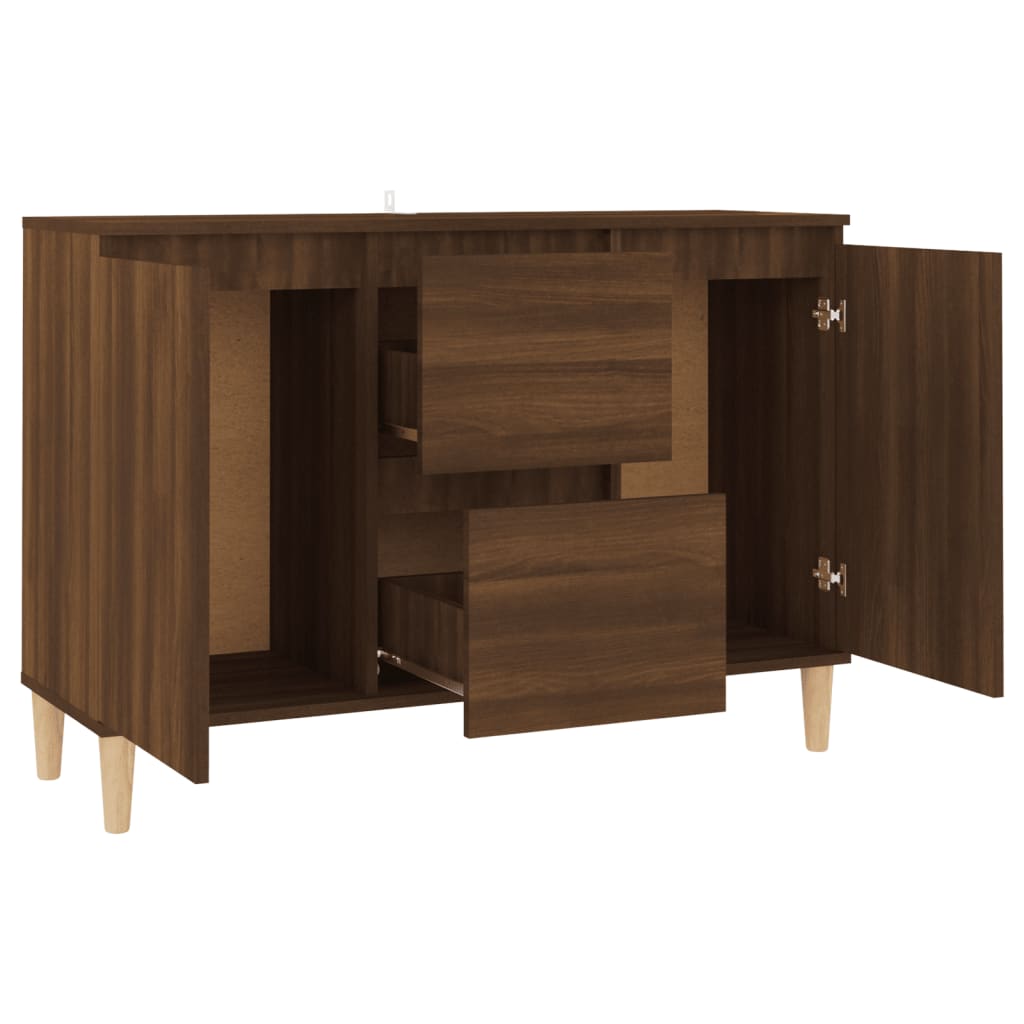 Credenza Rovere Marrone 101x35x70 cm in Legno Ingegnerizzato - homemem39