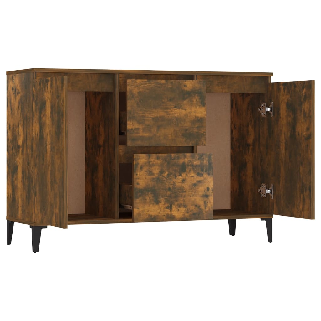 Credenza Rovere Fumo 102x35x70 cm in Legno Multistrato - homemem39