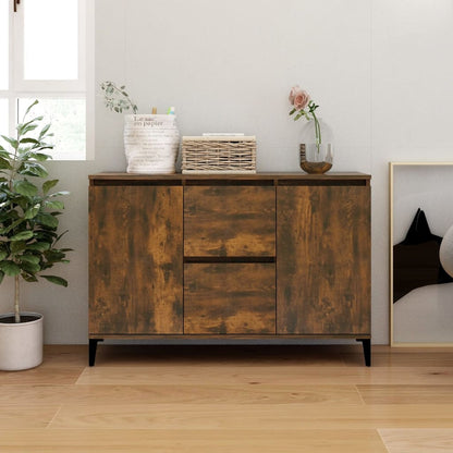 Credenza Rovere Fumo 102x35x70 cm in Legno Multistrato - homemem39