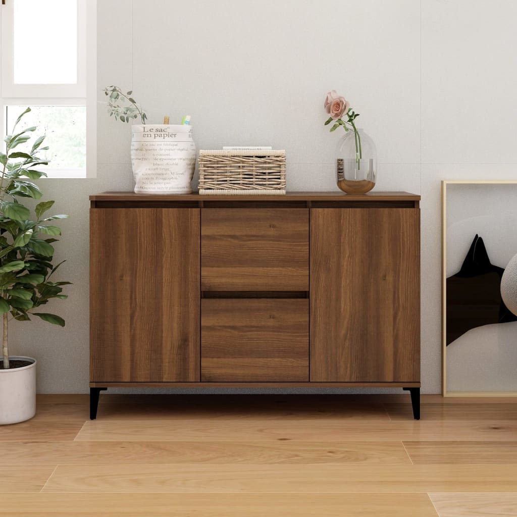 Credenza Rovere Marrone 102x35x70 cm in Legno Ingegnerizzato - homemem39