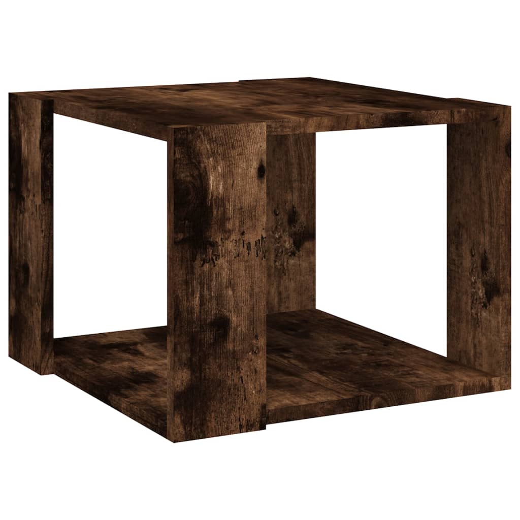 Tavolino da Salotto Rovere Fumo 40x40x43cm Legno Ingegnerizzato | homemem39