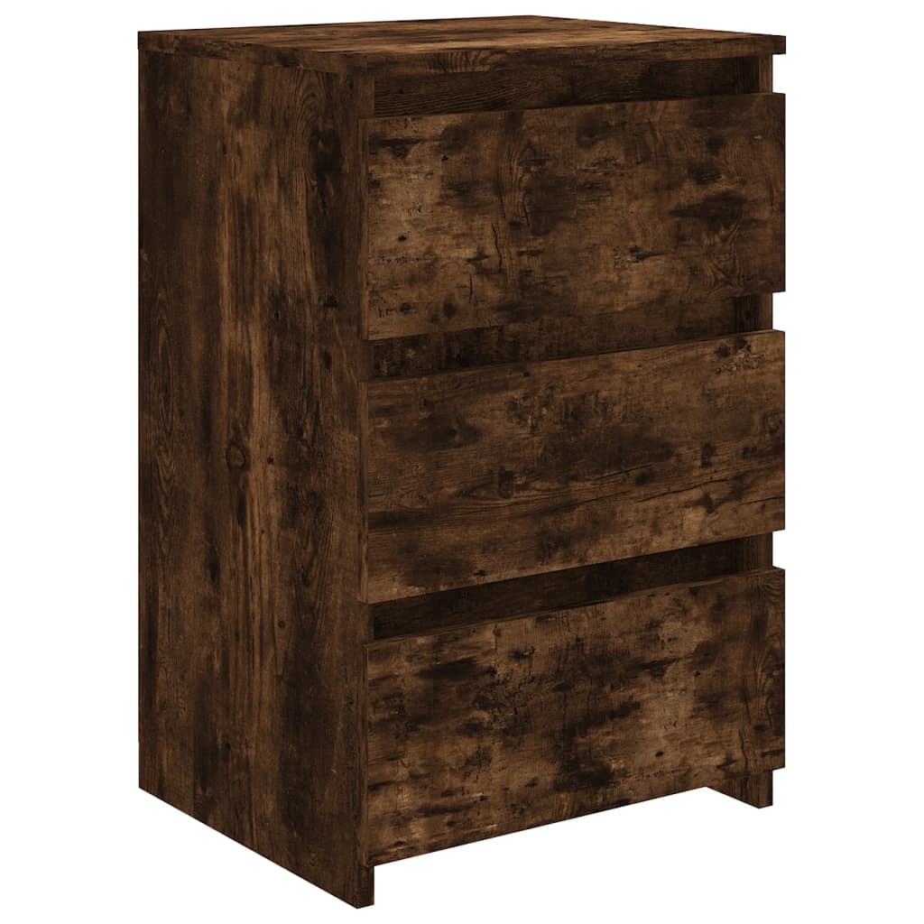 Comodino Rovere Fumo 40x35x62,5 cm in Legno Multistrato - homemem39