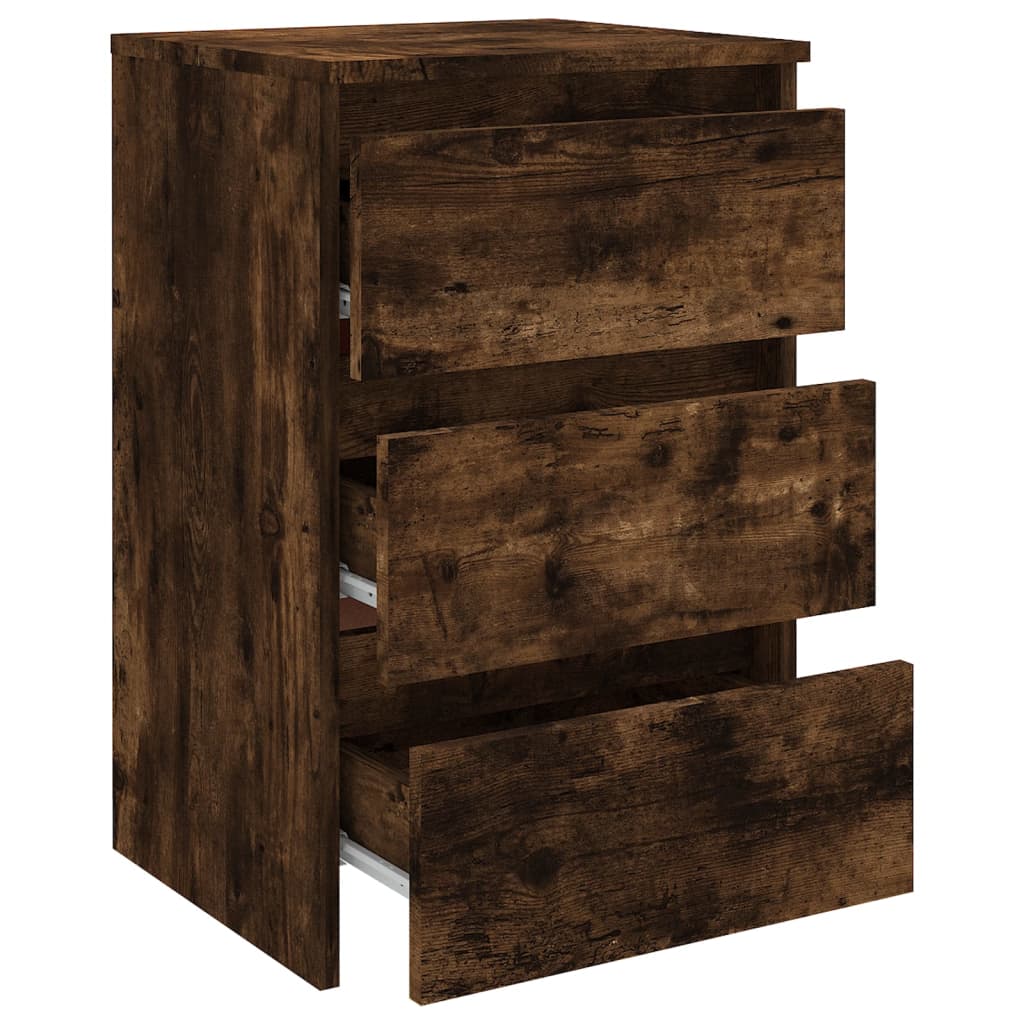 Comodino Rovere Fumo 40x35x62,5 cm in Legno Multistrato - homemem39