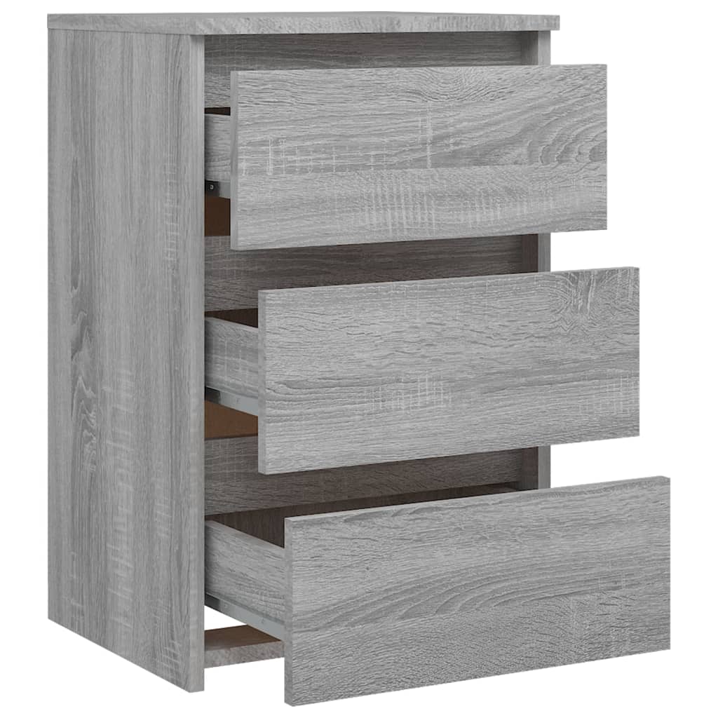 Comodino Grigio Sonoma 40x35x62,5 cm in Legno Multistrato - homemem39