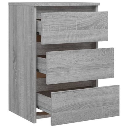 Comodino Grigio Sonoma 40x35x62,5 cm in Legno Multistrato - homemem39