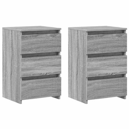Comodini Grigio Sonoma 2 pz 40x35x62,5 cm in Legno Multistrato - homemem39