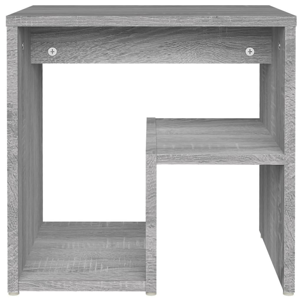 Comodino Grigio Sonoma 40x30x40 cm in Legno Multistrato