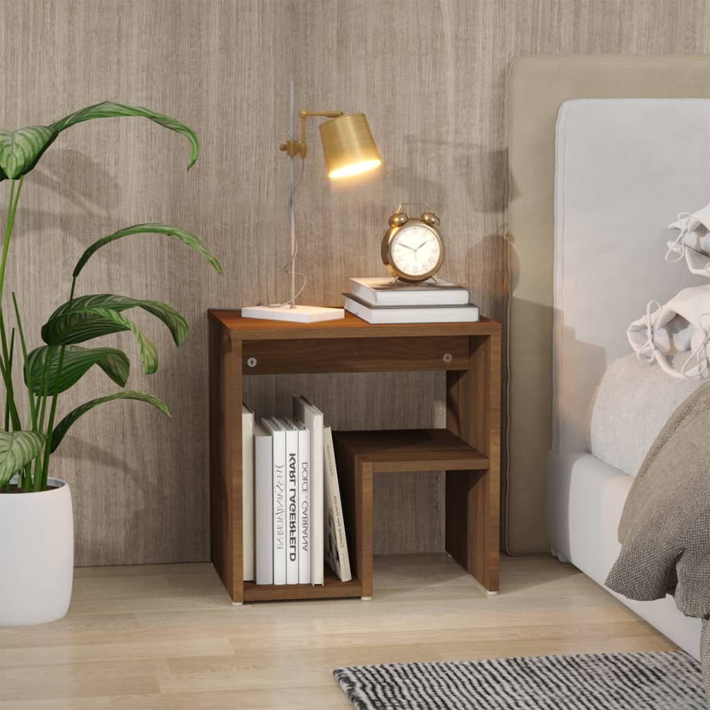Comodino Rovere Marrone 40x30x40 cm in Legno Multistrato - homemem39