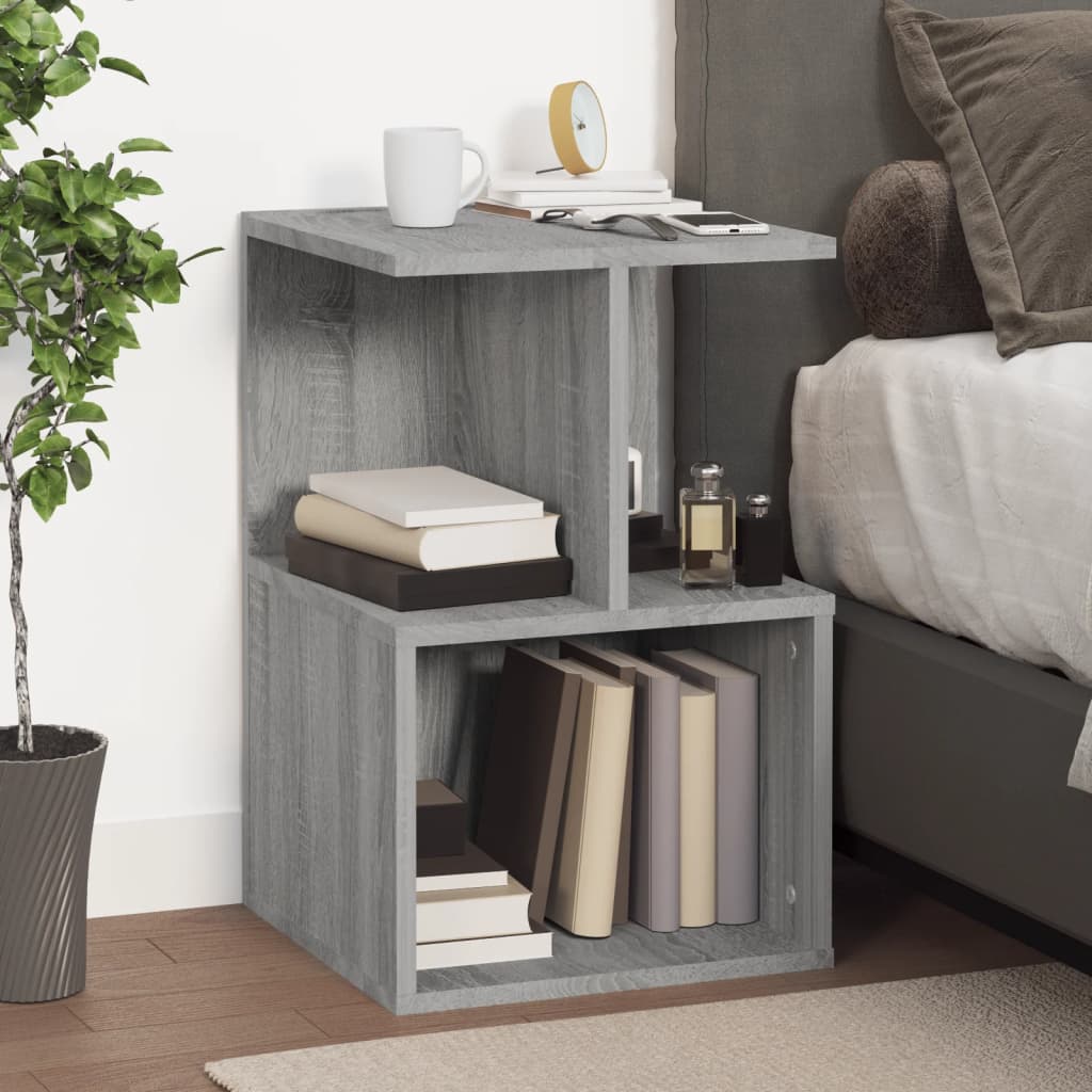 Comodini 2 pz Grigio Sonoma 35x35x55 cm in Legno Multistrato - homemem39