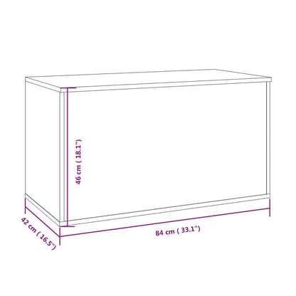 Cassapanca Grigio Sonoma 84x42x46 cm in Legno Ingegnerizzato - homemem39