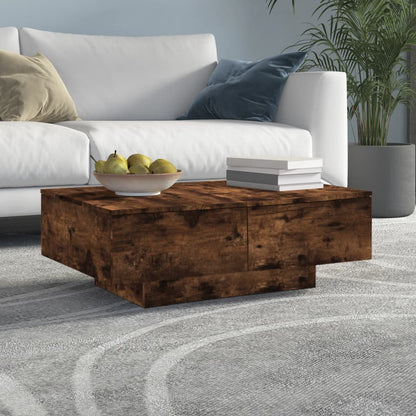 Tavolino da Salotto Rovere Fumo 90x60x31 cm Legno Multistrato | homemem39