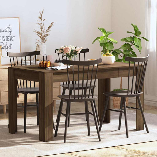 Tavolo da Pranzo Rovere Marrone 140x74,5x76cm Legno Multistrato - homemem39