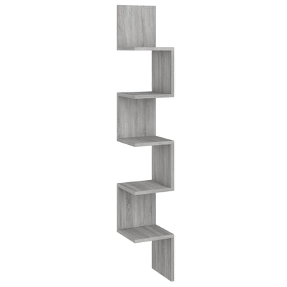 Mensola Angolare Grigio Sonoma 20x20x127,5 cm Truciolato | homemem39