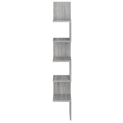 Mensola Angolare Grigio Sonoma 20x20x127,5 cm Truciolato | homemem39