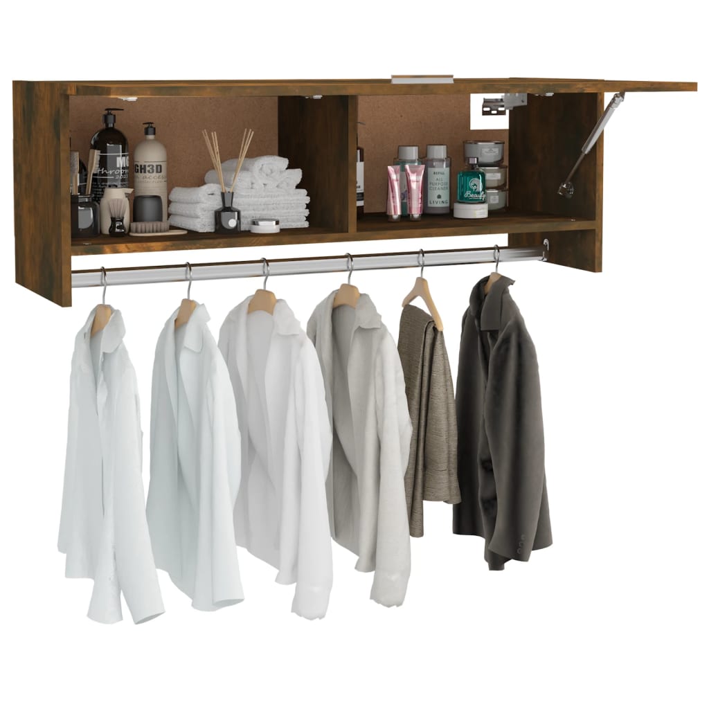 Armadio Rovere Fumo 100x32,5x35 cm in Legno Ingegnerizzato - homemem39