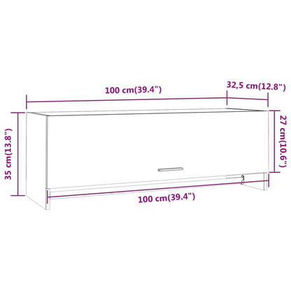 Armadio Rovere Fumo 100x32,5x35 cm in Legno Ingegnerizzato - homemem39