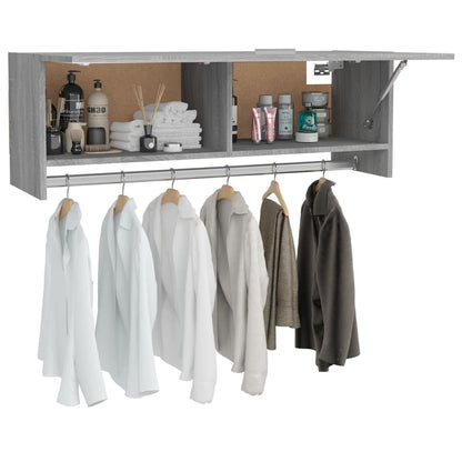 Armadio Grigio Sonoma 100x32,5x35 cm in Legno Ingegnerizzato - homemem39