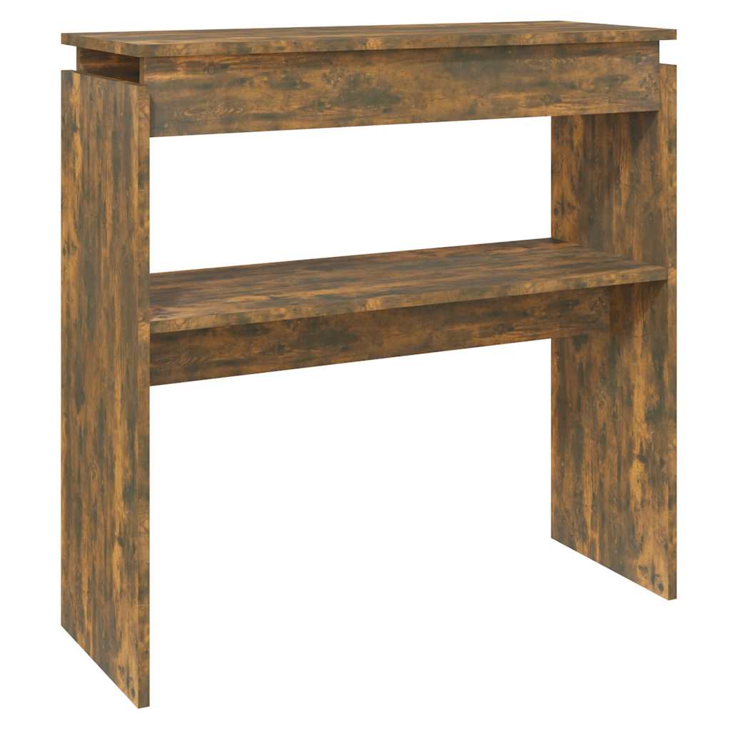 Tavolino Consolle Rovere Fumo 80x30x80 cm in Legno Multistrato | homemem39