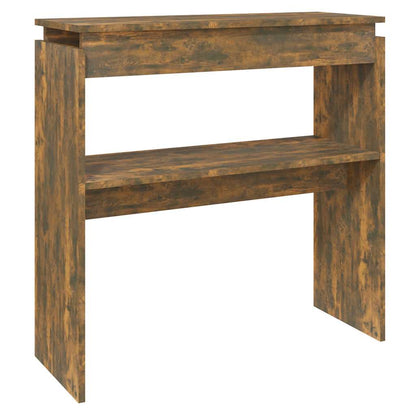 Tavolino Consolle Rovere Fumo 80x30x80 cm in Legno Multistrato | homemem39