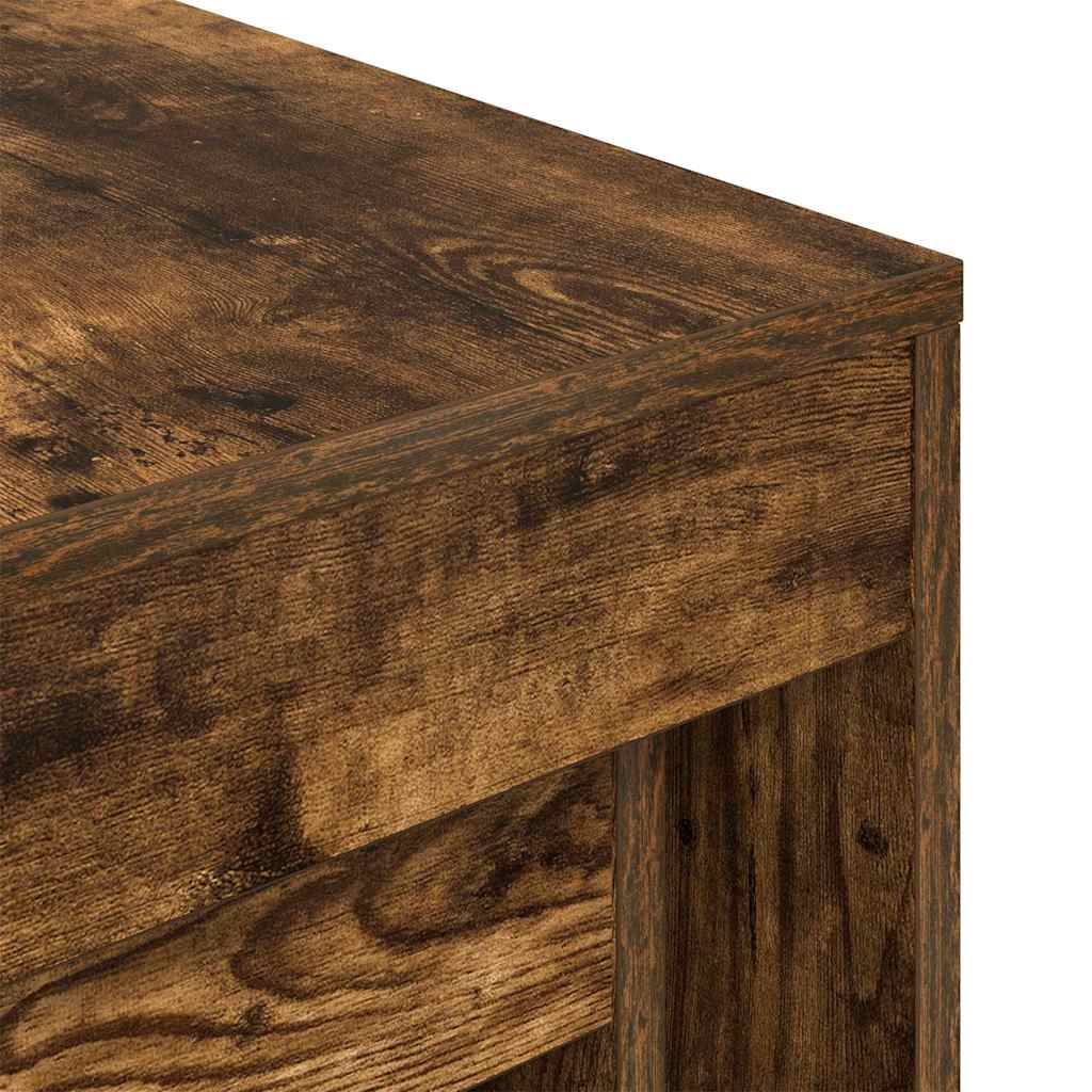 Tavolini Impilabili 3 pz Rovere Fumo in Legno Multistrato - homemem39