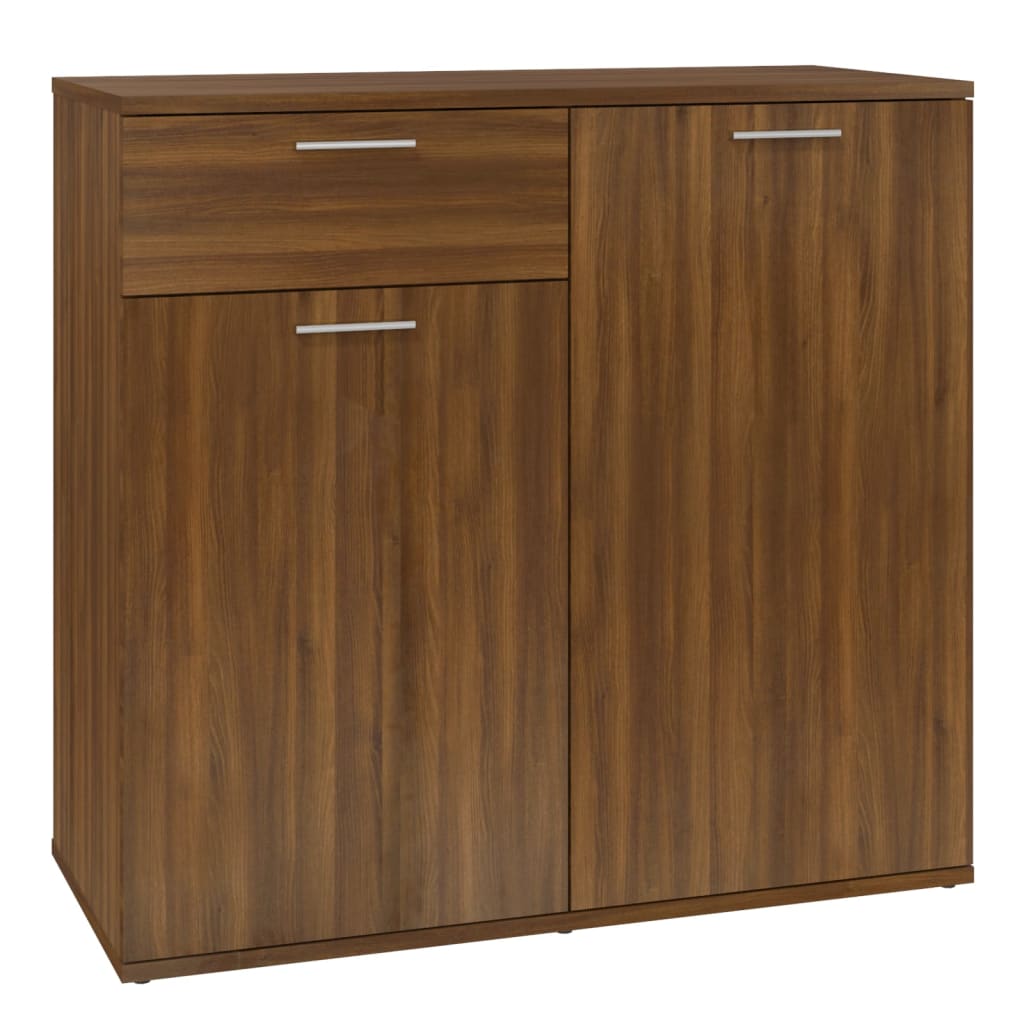Credenza Rovere Marrone 80x36x75 cm in Legno Ingegnerizzato - homemem39