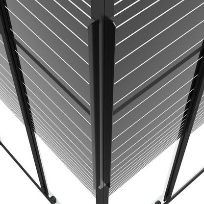 Box Doccia a Righe ESG 80x80x180 cm Nero | homemem39