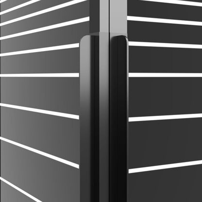 Box Doccia a Righe ESG 90x70x180 cm Nero | homemem39