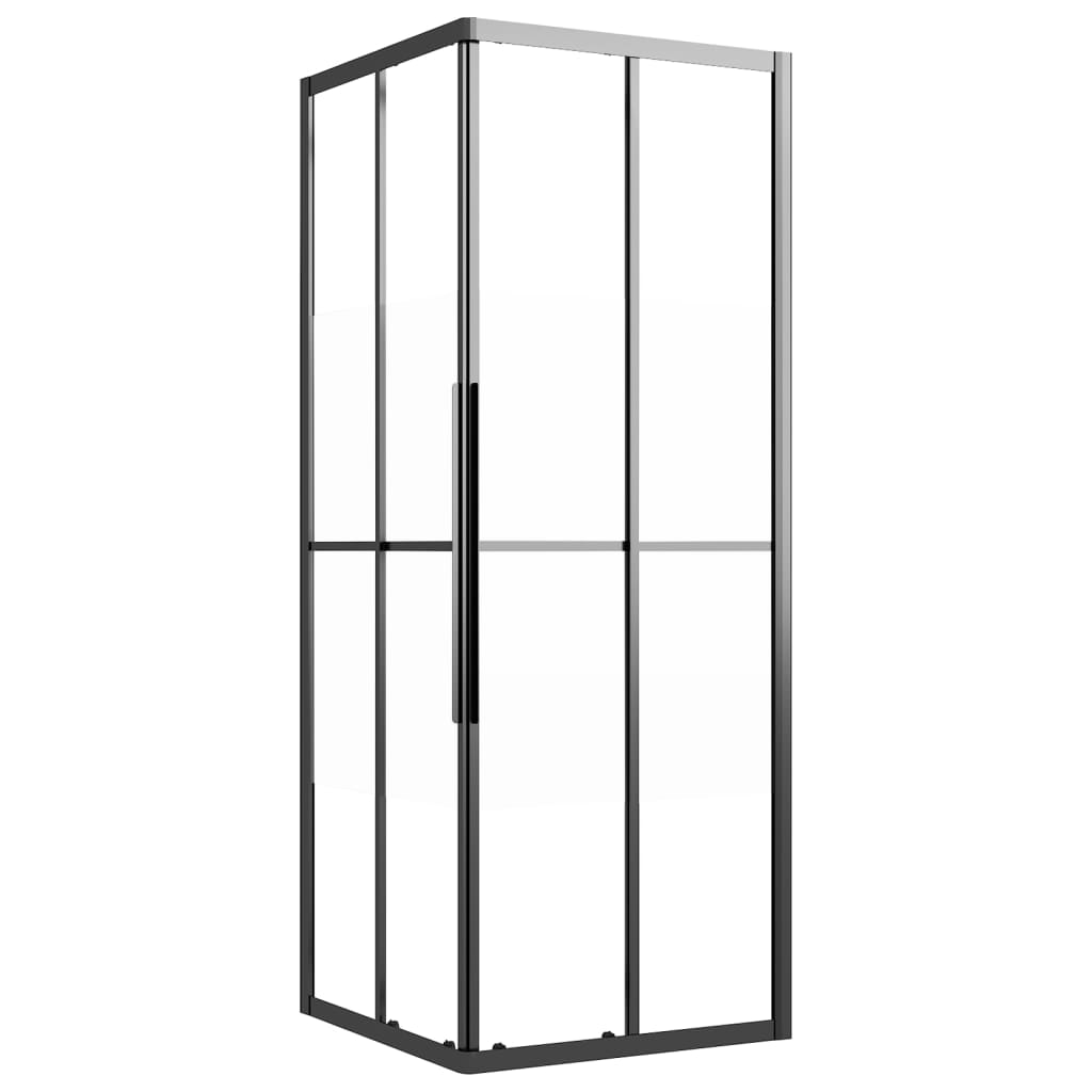 Cabina Doccia ESG Semi Smerigliato 80x70x180 cm Nera | homemem39
