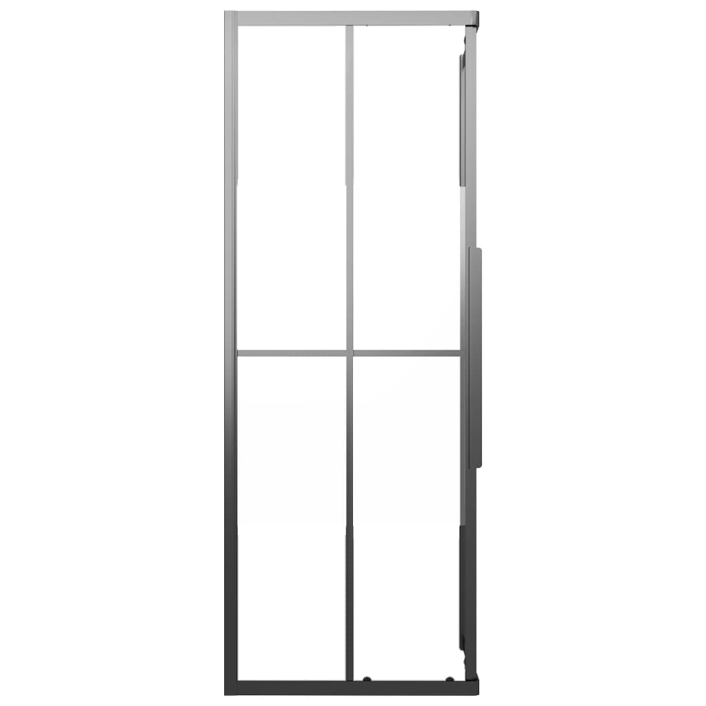 Cabina Doccia ESG Semi Smerigliato 80x70x180 cm Nera | homemem39