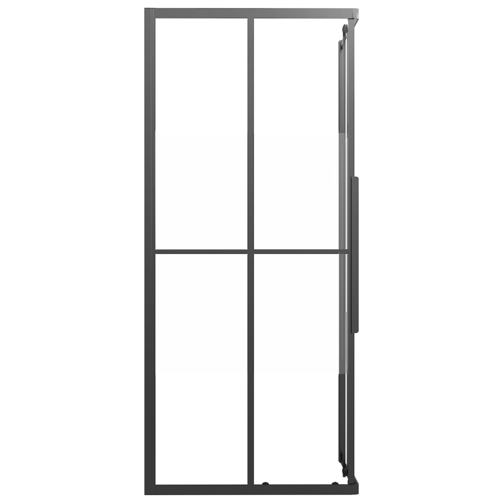 Cabina Doccia ESG Semi Smerigliato 90x70x180 cm Nera | homemem39