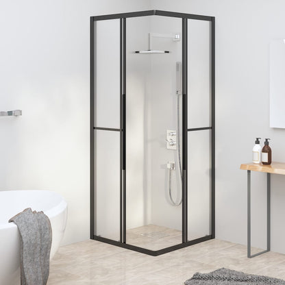 Cabina Doccia ESG Smerigliato 70x70x180 cm Nera - homemem39